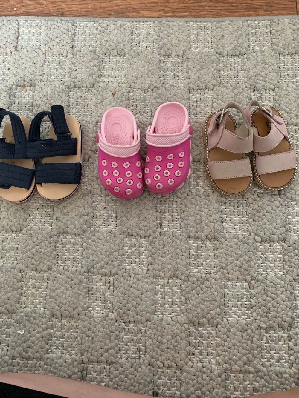 Lot of 3 toddler girl shoes